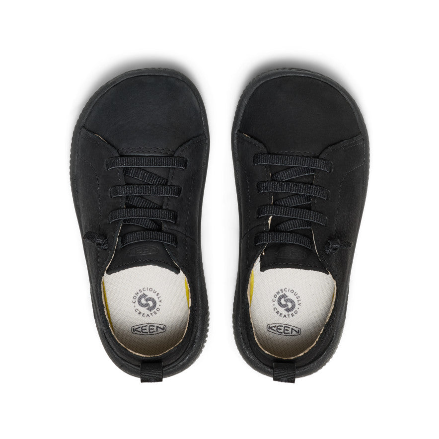 Little Kids' KNX Leather Sneaker Triple Black / Keen / Kids'