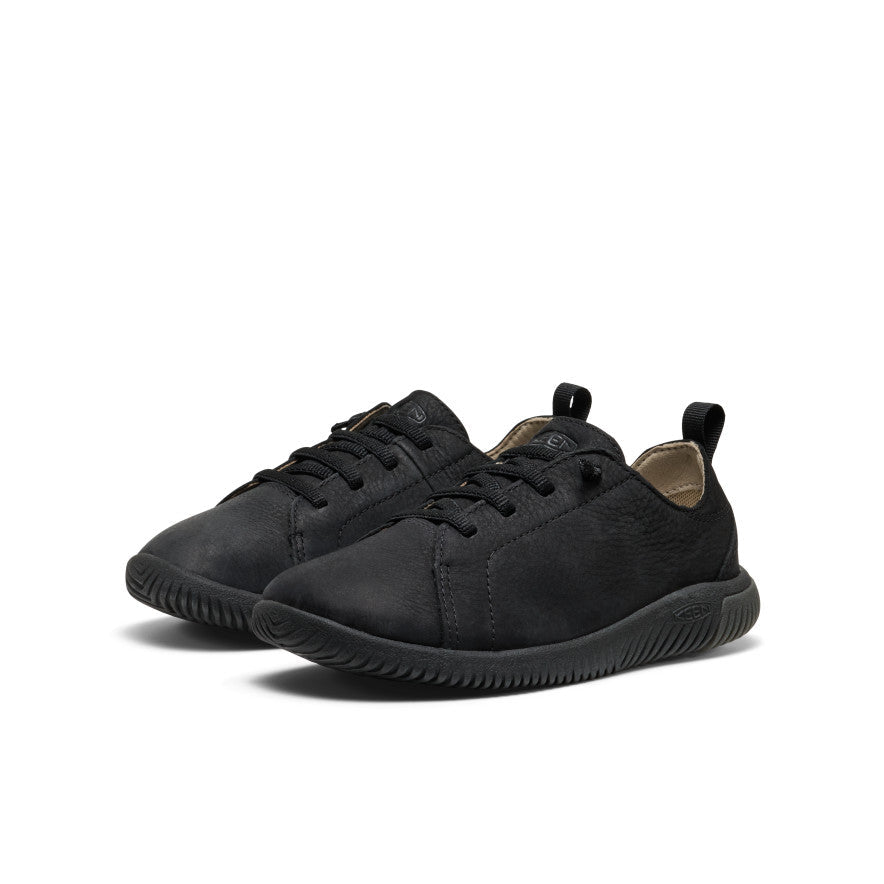 Big Kids' KNX Leather Sneaker Triple Black / Keen / Kids'